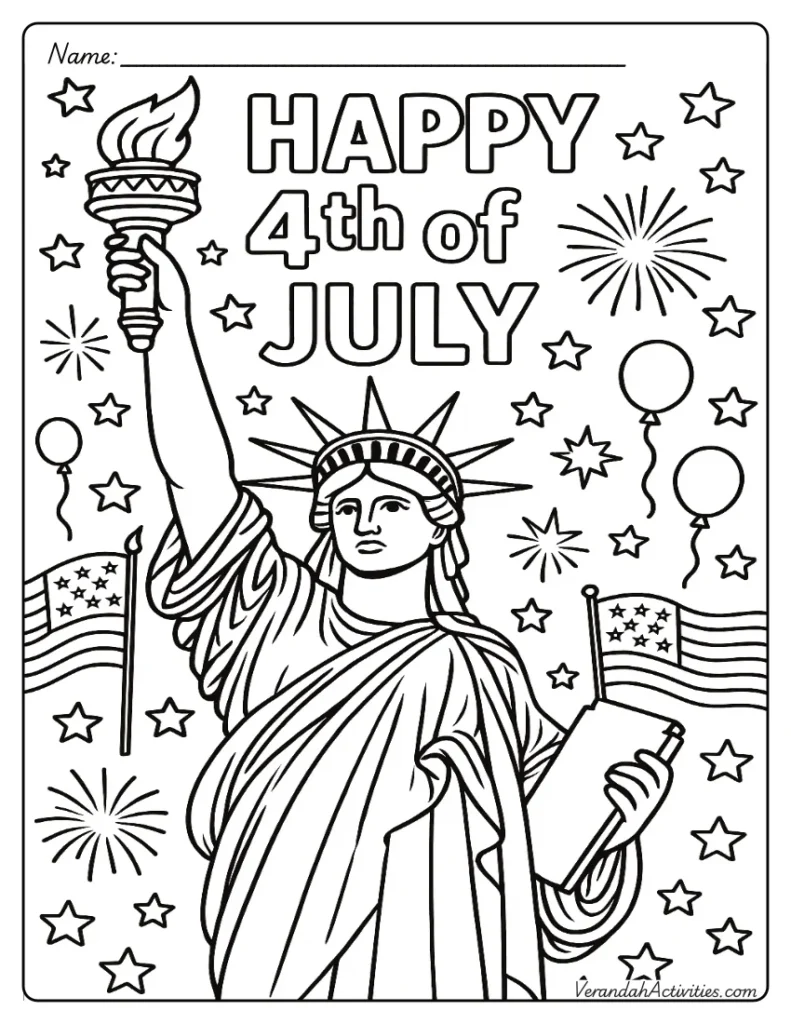 Fourth of July Printables - Statue of Liberty 2