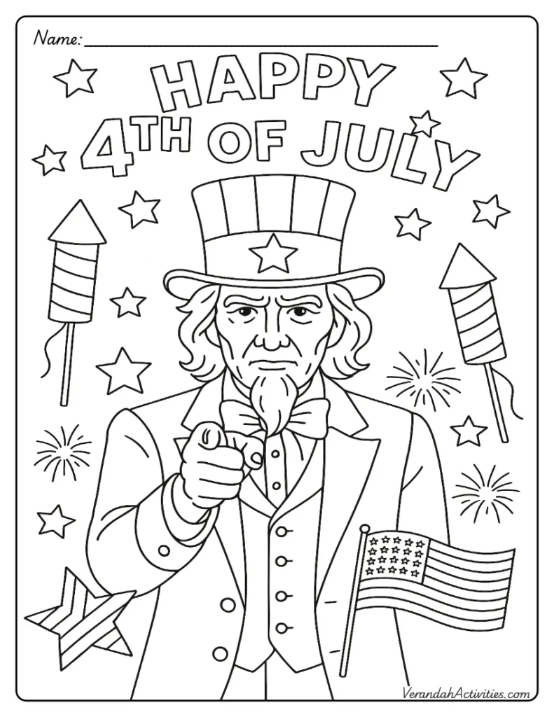 Fourth of July Printables - Uncle Sam 1