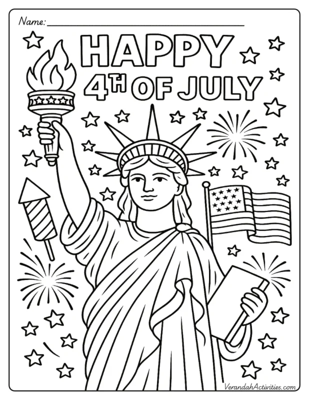 Fourth of July Printables - Statue of Liberty 1